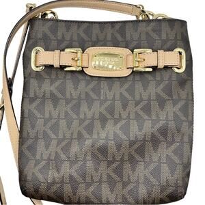 Michael Kors Crossbody / Signature Hamilton Crossbody; Brown EUC